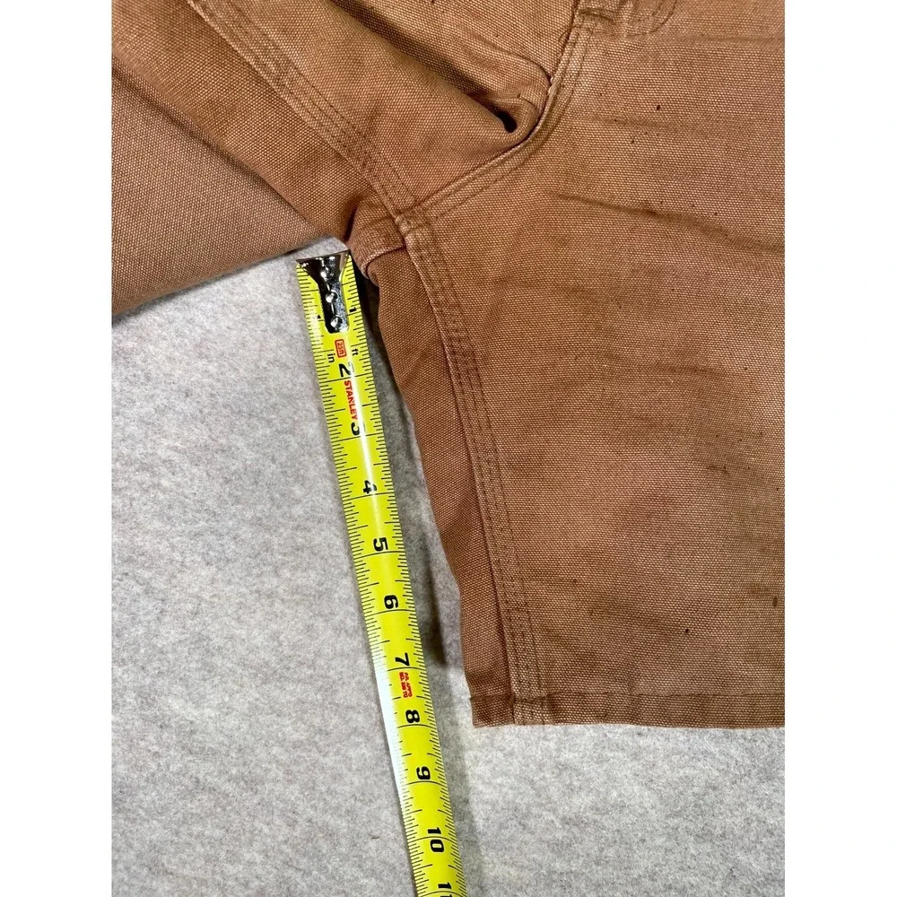 Carhartt Washed Duck Work Carpenter Shorts Mens 36 Brown Cotton Logo High Rise